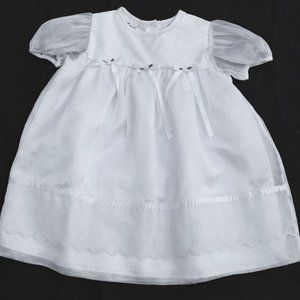 3T ROSE COTTAGE WHITE EMBROIDERED S/S DRESS